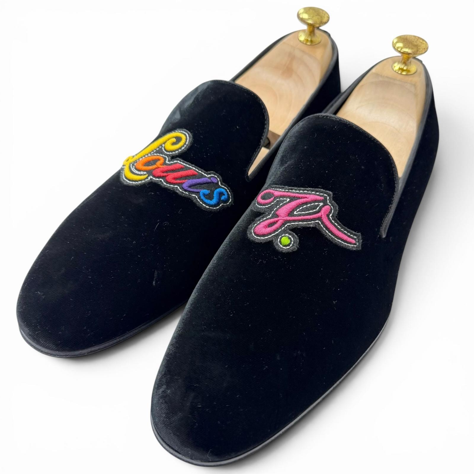 極美品 ルイヴィトン モカシン ブラック メンズ 7.5