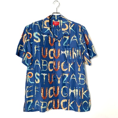 Supreme Alphabet Silk Shirt "Navy"