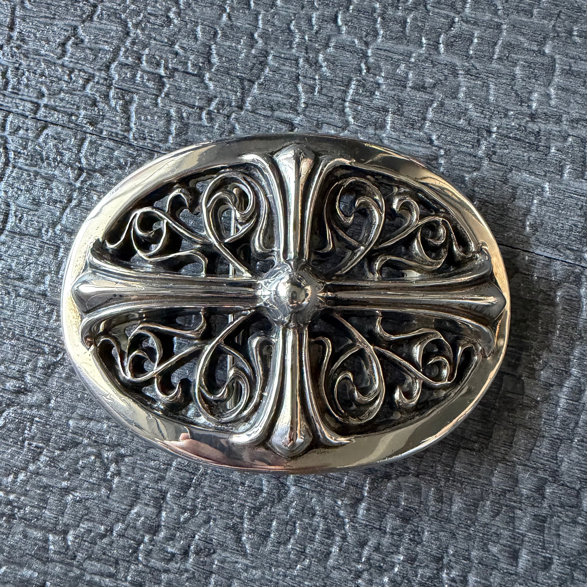 Chrome Hearts Classic Oval Cross Buckle "Silver"