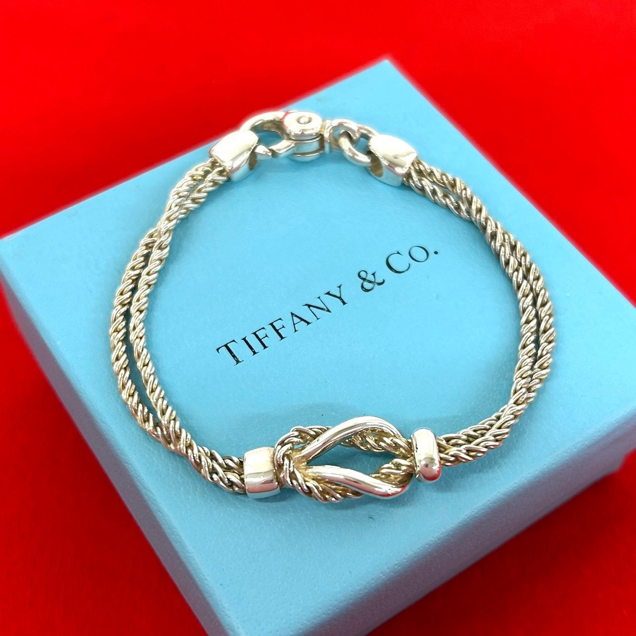TIFFANY&Co. ティファニー ダブルロープ センターノット ブレスレット シルバー925 ブレスレット シルバー
 444-1