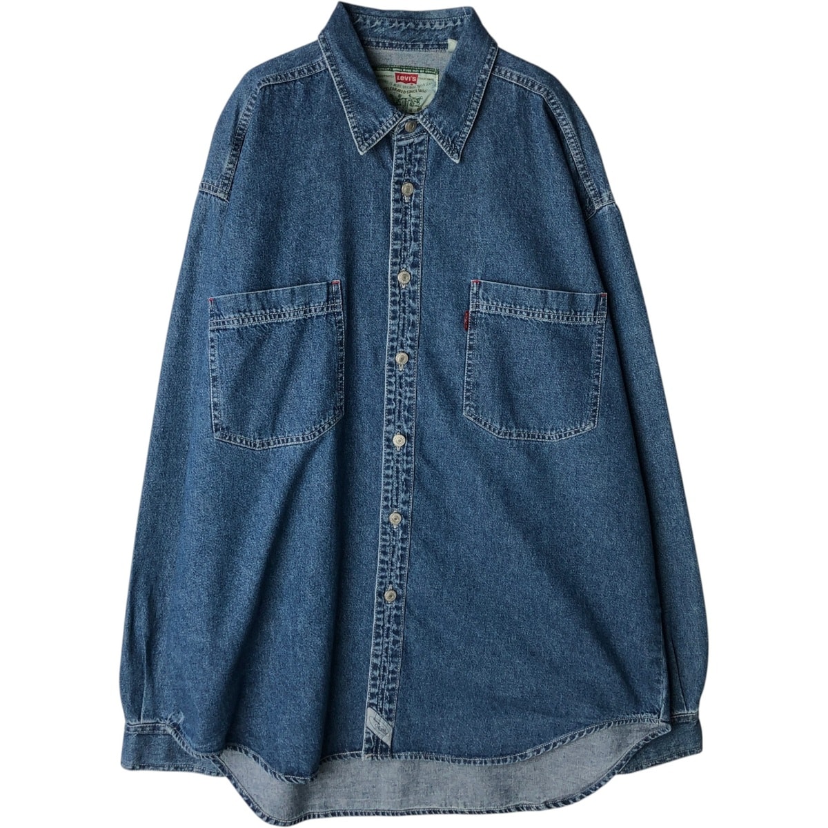 古着 90年代 リーバイス Levi's 長袖 デニムシャツ メンズL相当 ヴィンテージ/eaa631236