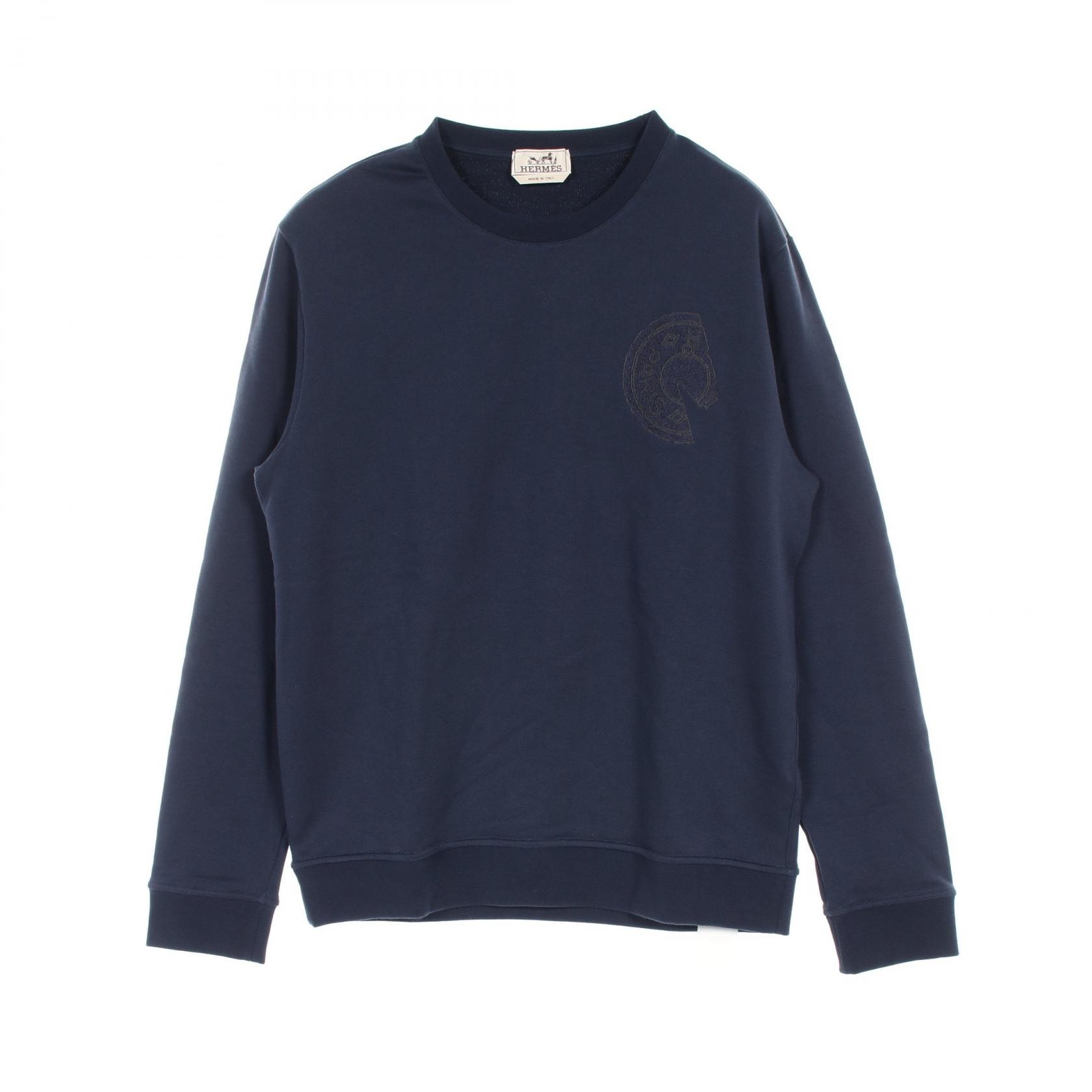 エルメス HERMES クルードセル スウェット 衣料品 トップス コットン メンズ ネイビー系 【中古】