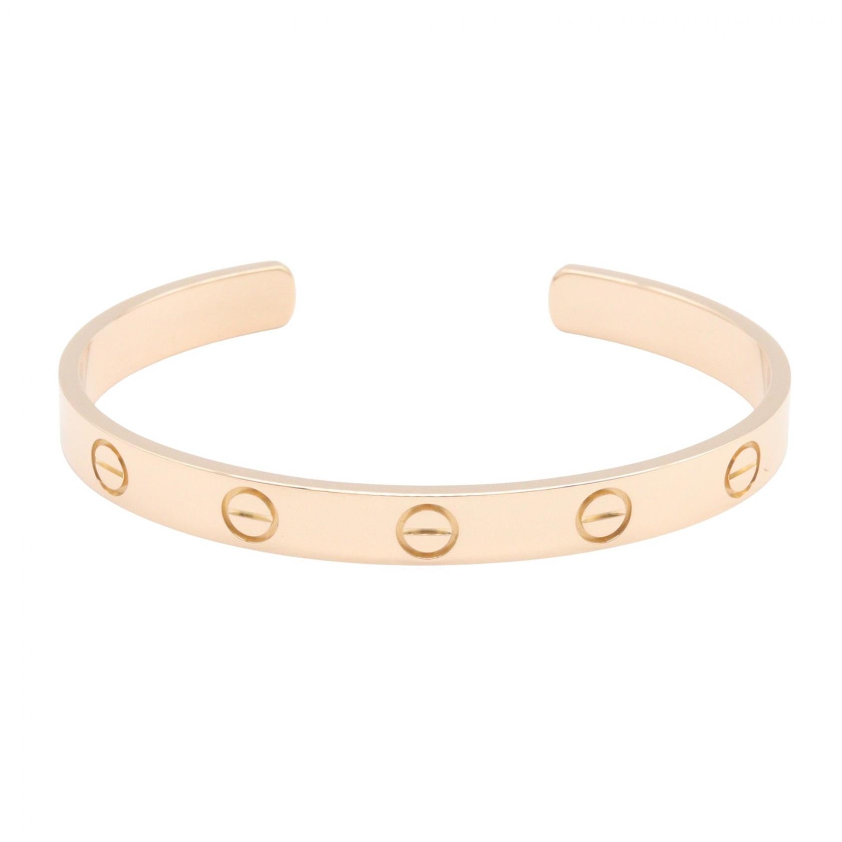 カルティエ CARTIER オープン ラブブレス ブレスレット アクセサリー K18PG(ピンクゴールド) レディース ゴールド系 【中古】