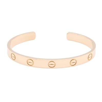 カルティエ CARTIER オープン ラブブレス ブレスレット アクセサリー K18PG(ピンクゴールド) レディース ゴールド系 【中古】