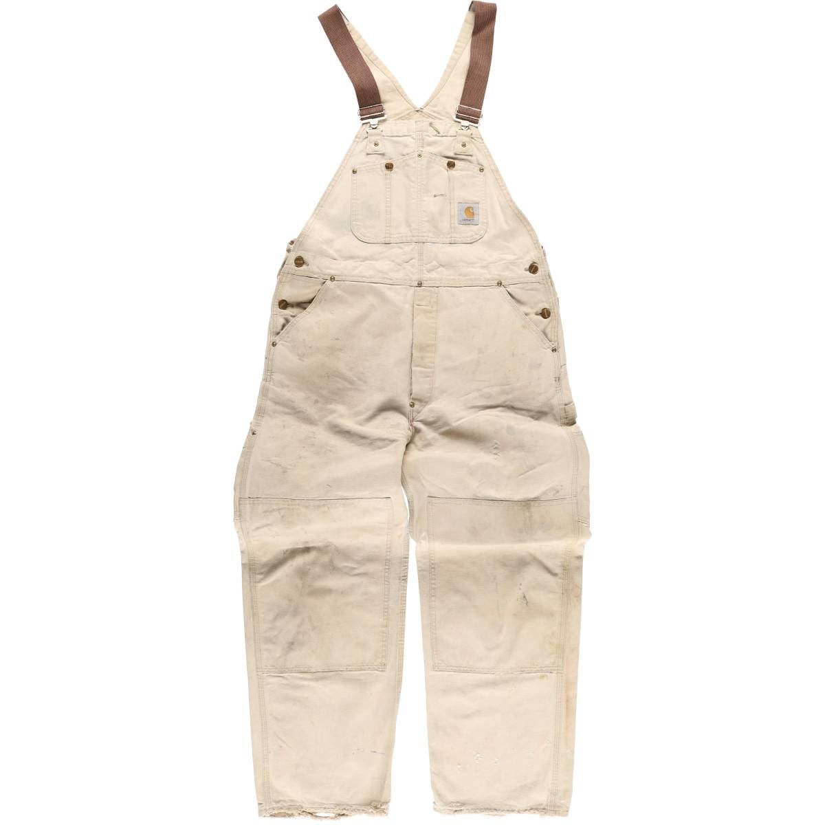 【激レア】カーハートcarhartt ダブルニーオーバーオール　W36 XL古着 Carhartt（カーハート） 古着 ダブルニー ダック オーバーオール