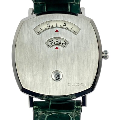 GUCCI グッチ グリップ クォーツ アリゲーターストラップ 157.3