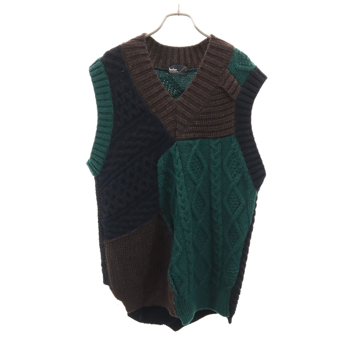 kolor カラー 18AW 18WCM-N02301 ベスト 1 グリーン