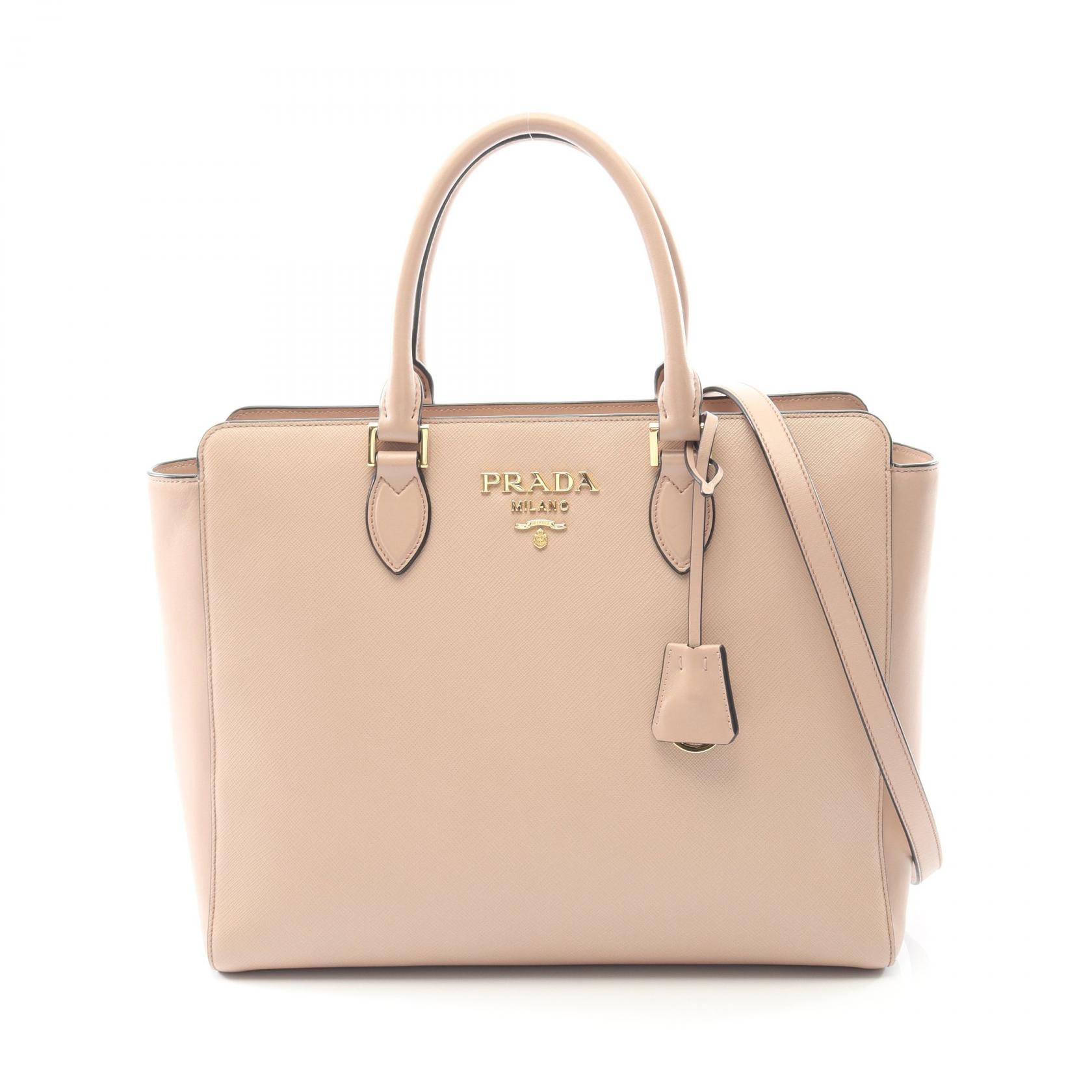 プラダ PRADA トートバッグ バッグ サフィアーノレザー レディース ピンク系 【中古】