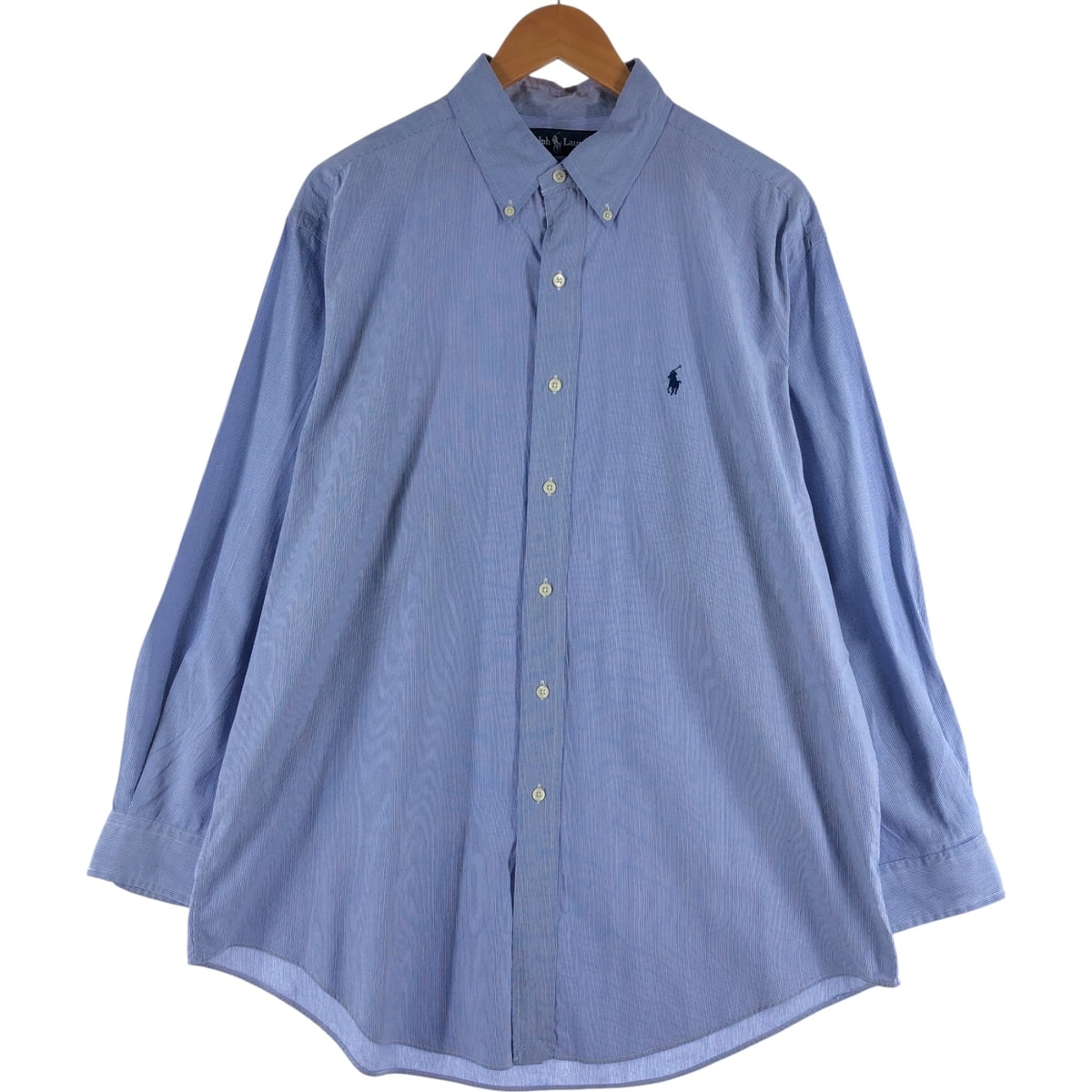 古着 ラルフローレン Ralph Lauren YARMOUTH 長袖 ボタンダウンストライプシャツ メンズL相当/eaa533602