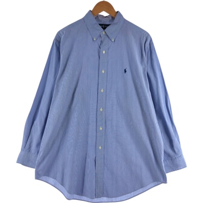古着 ラルフローレン Ralph Lauren YARMOUTH 長袖 ボタンダウンストライプシャツ メンズL相当/eaa533602