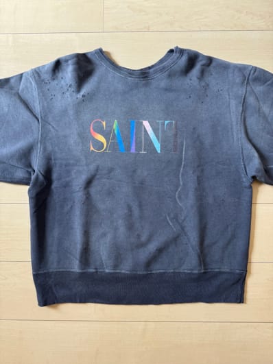 SAINT Mxxxxxx Crew Sweat_Rainbow Saint "Black"