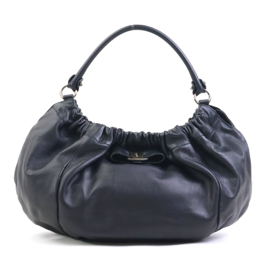 サルヴァトーレフェラガモ Salvatore Ferragamo ショルダーバッグ ヴァラリボン レザー ブラック レディース【中古】 e62081k