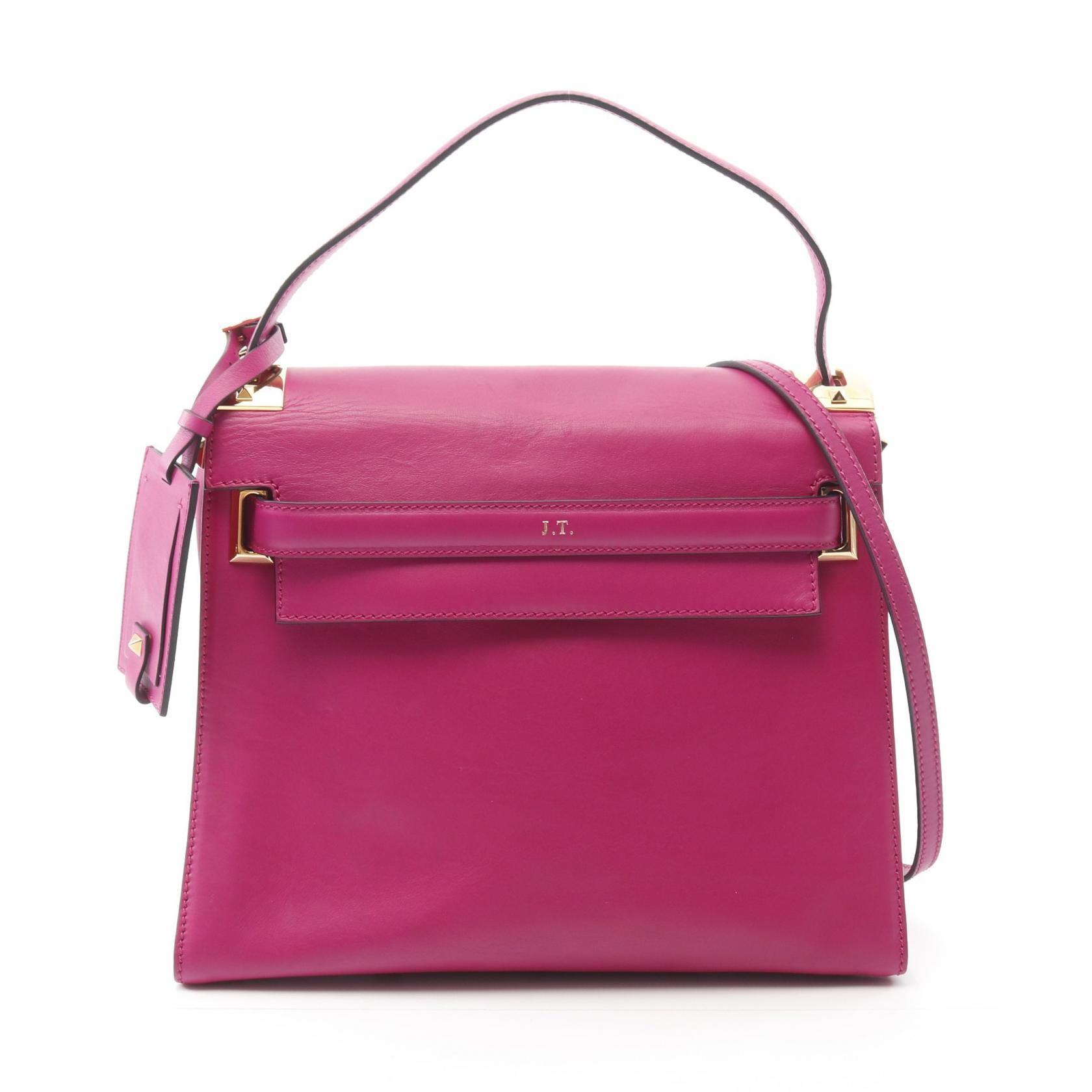 ヴァレンチノ Valentino ハンドバッグ バッグ レザー レディース ピンク系 【中古】