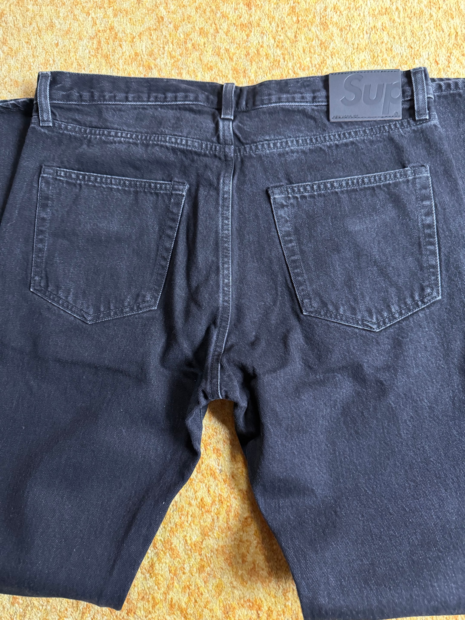 Supreme Slim Straight Selvedge Jean "Washed Black"