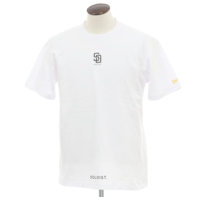 【中古】タカヒロミヤシタザソロイスト TAKAHIRO MIYASHITA The SoloIst. × NEW ERA 2024年秋冬 コットン 半袖Tシャツ ホワイト【サイズXL】【メンズ】