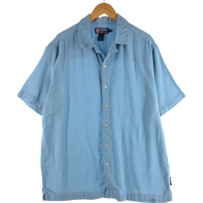 古着 90年代 ラルフローレン Ralph Lauren CHAPS チャップス 半袖 オープンカラー コットン×ポリエステルシャツ メンズL相当 ヴィンテージ/eaa539496