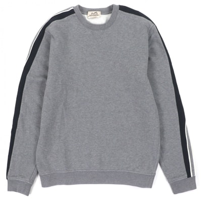 美品 エルメス スウェット ランH グレー メンズ M