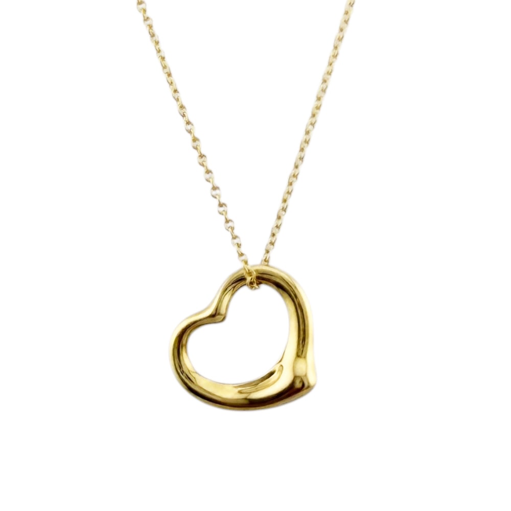 ティファニー オープンハート ネックレス 18金 K18イエローゴールド レディース TIFFANY&Co.  中古