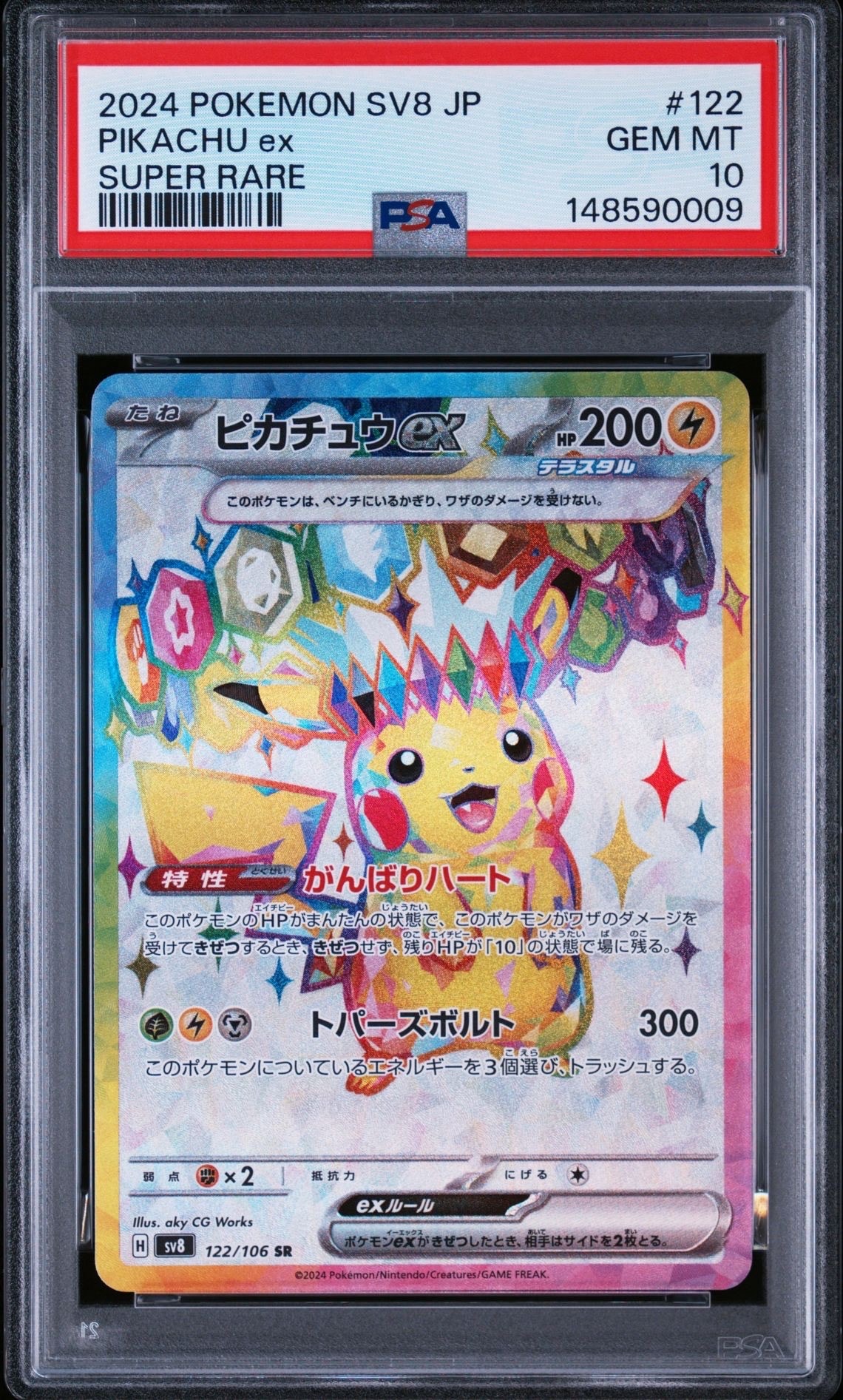 ピカチュウex SR [SV8 122/106](拡張パック「超電ブレイカー」)の新品