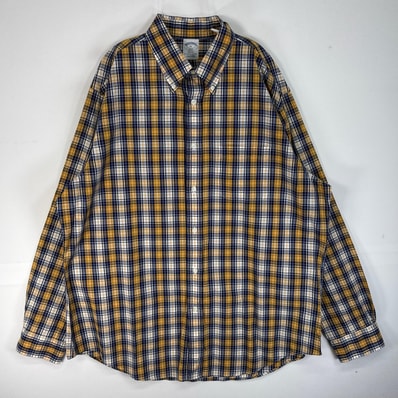古着 ブルックスブラザーズ Brooks Brothers 長袖シャツ チェック REGENT 胸ポケ XL イエロー系 マルチカラー メンズ
