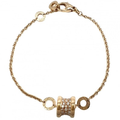 BVLGARI ブルガリ ブレスレット ビーゼロワン ジュエリー アクセサリー アジャスター付き B-zero 1 Au750 PG 18金 K18ピンクゴールド ダイヤモンド ゴールド レディース 約8.1g【中古品】