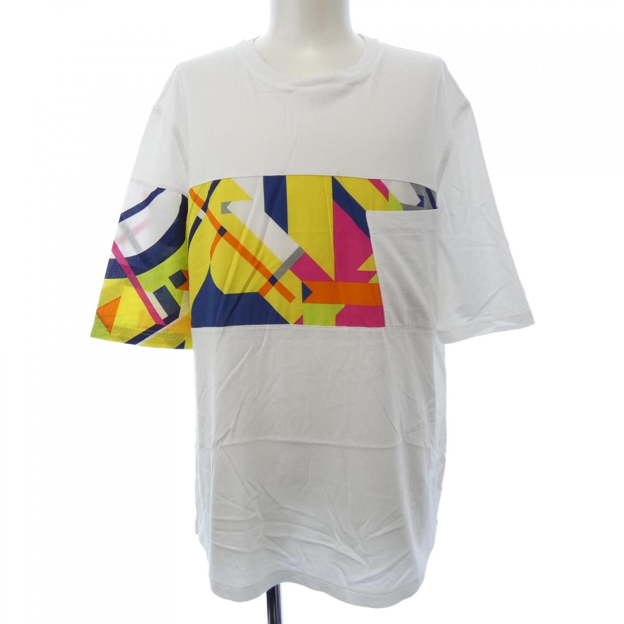 エルメス HERMES プリントストライプポケット *31-5758. Tシャツ