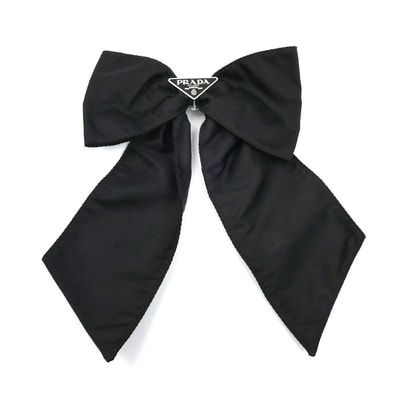 PRADA プラダ リサイクルポリアミド トライアングルロゴ バレッタ 1IF163_2DMI_F0002 レディース【中古】