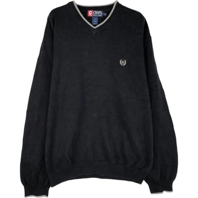 古着 ラルフローレン Ralph Lauren CHAPS チャップス Vネック コットンニットセーター メンズL相当/eaa645919