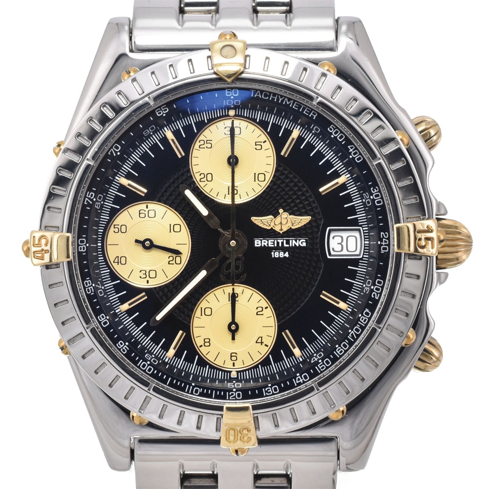 ブライトリング BREITLING B13050.1 クロノマット ビコロ クロノグラフ ブラック 自動巻き メンズ 良品 腕時計 O#151068