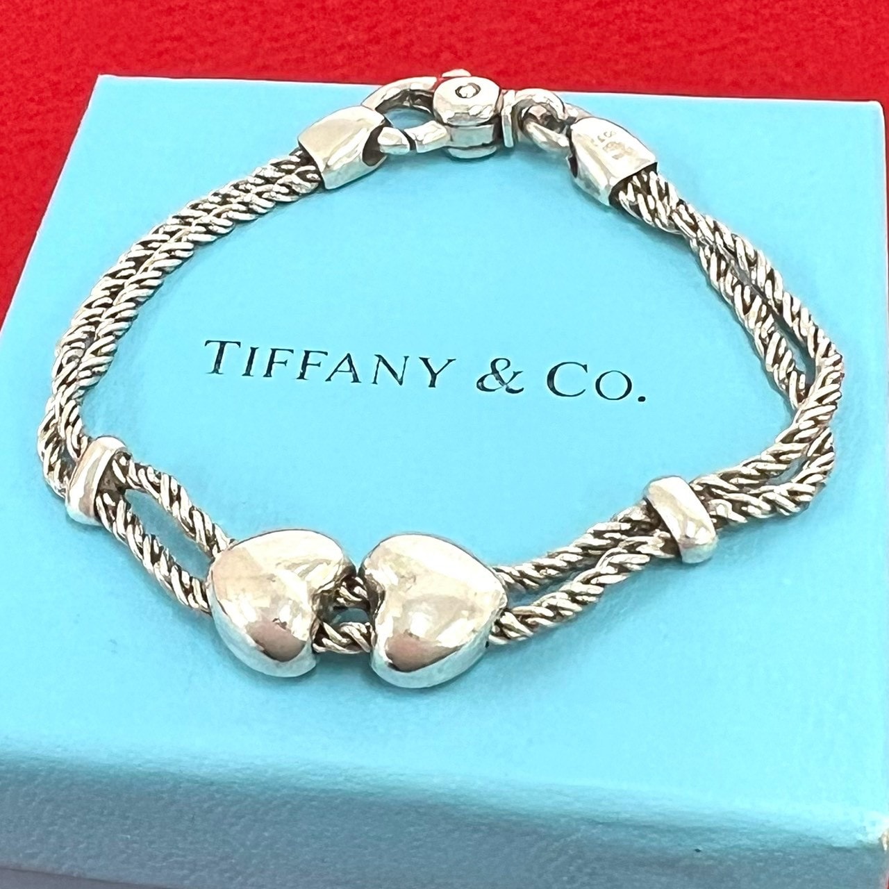 TIFFANY&Co. ティファニー ダブルロープ ハート ブレスレット シルバー925 ブレスレット シルバー
 74455