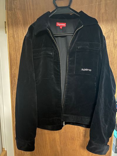 Supreme Corduroy Zip Jacket "Black"