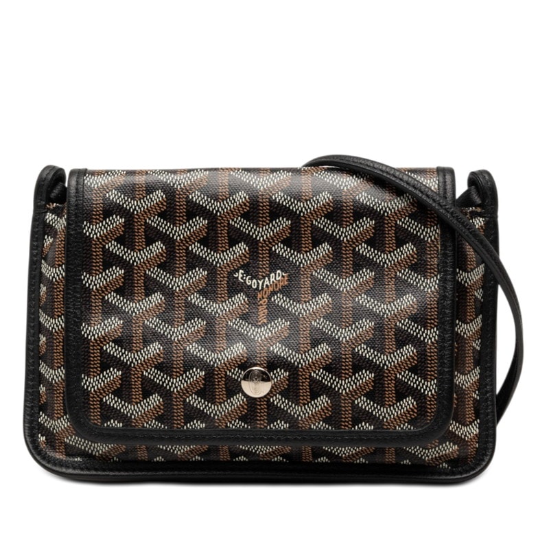 ゴヤール プリュメ ショルダーバッグ ポーチ ウォレット ブラック マルチカラー PVC レザー レディース GOYARD 【中古】