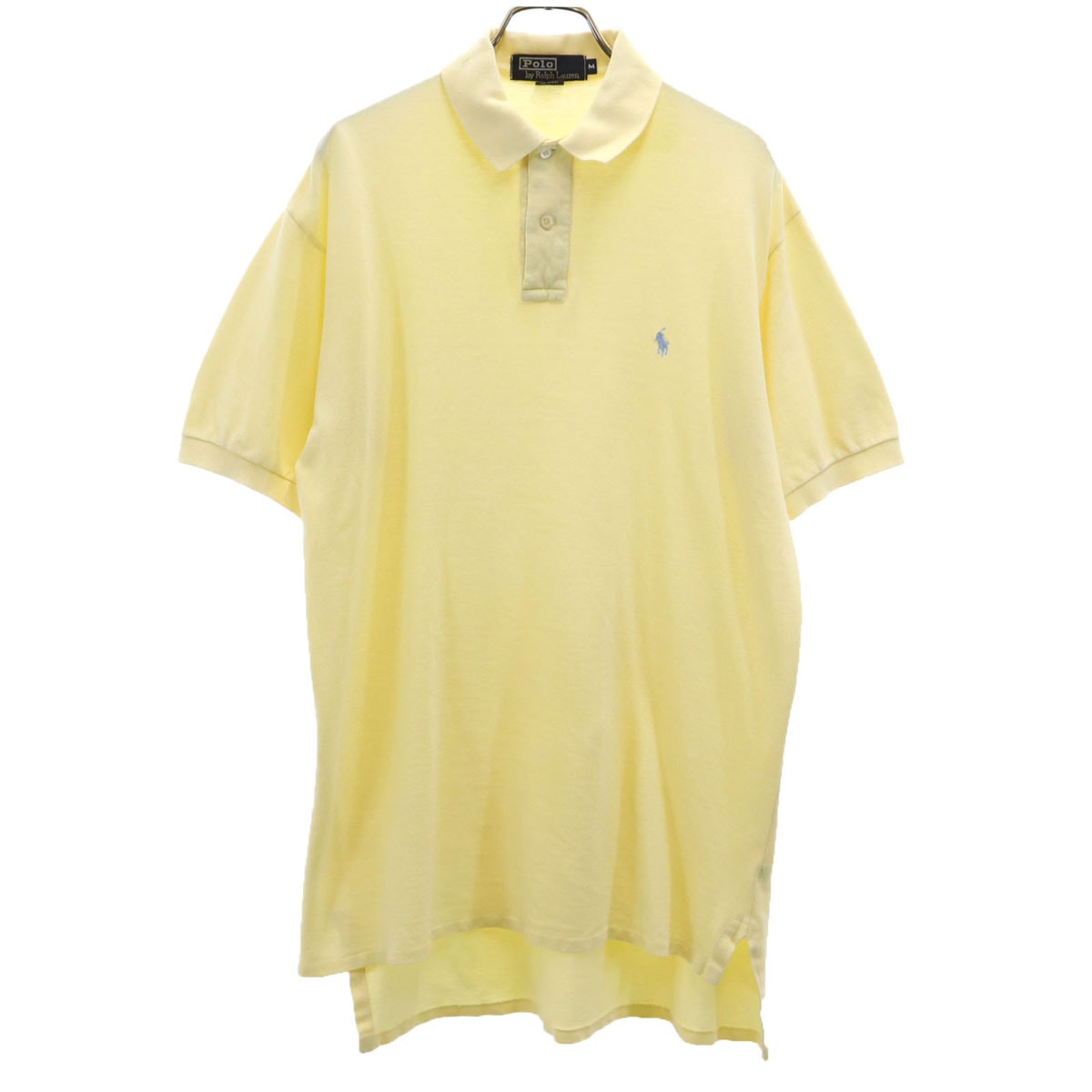 Polo by Ralph Lauren ポロバイラルフローレン 90s USA製 オールド 半袖 ポロシャツ M イエロー系 鹿の子