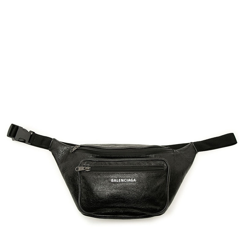バレンシアガ グラフィティ エクスプローラー ボディバッグ ウエストバッグ 529550 ブラック レザー メンズ BALENCIAGA 中古
