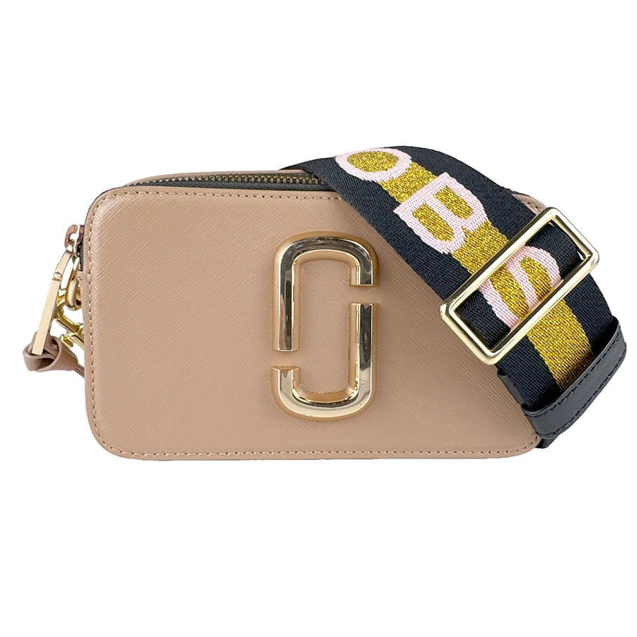 マークジェイコブス MARC JACOBS ショルダーバッグ スナップショット レザー ピンクベージュ レディース【中古】 z9112