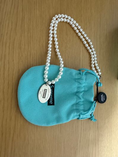 Supreme / Tiffany & Co. Return to Tiffany Oval Tag Pearl Necklace "Pearl"