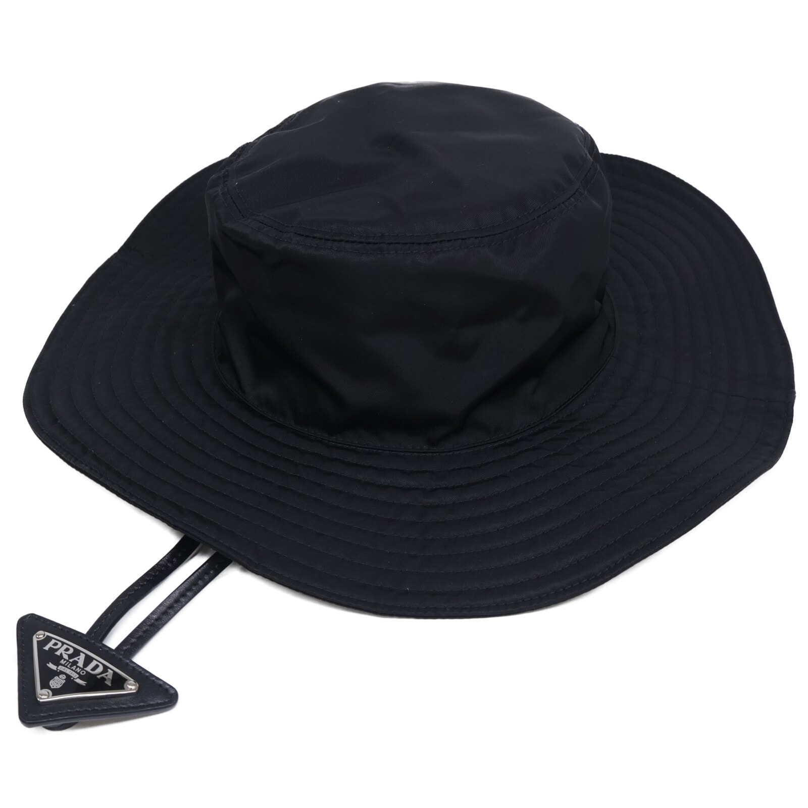 プラダ 【美品/国内正規】2HC250 2DMI Re-Nylon ナイロン バケットハット L