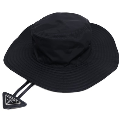 プラダ 【美品/国内正規】2HC250 2DMI Re-Nylon ナイロン バケットハット L