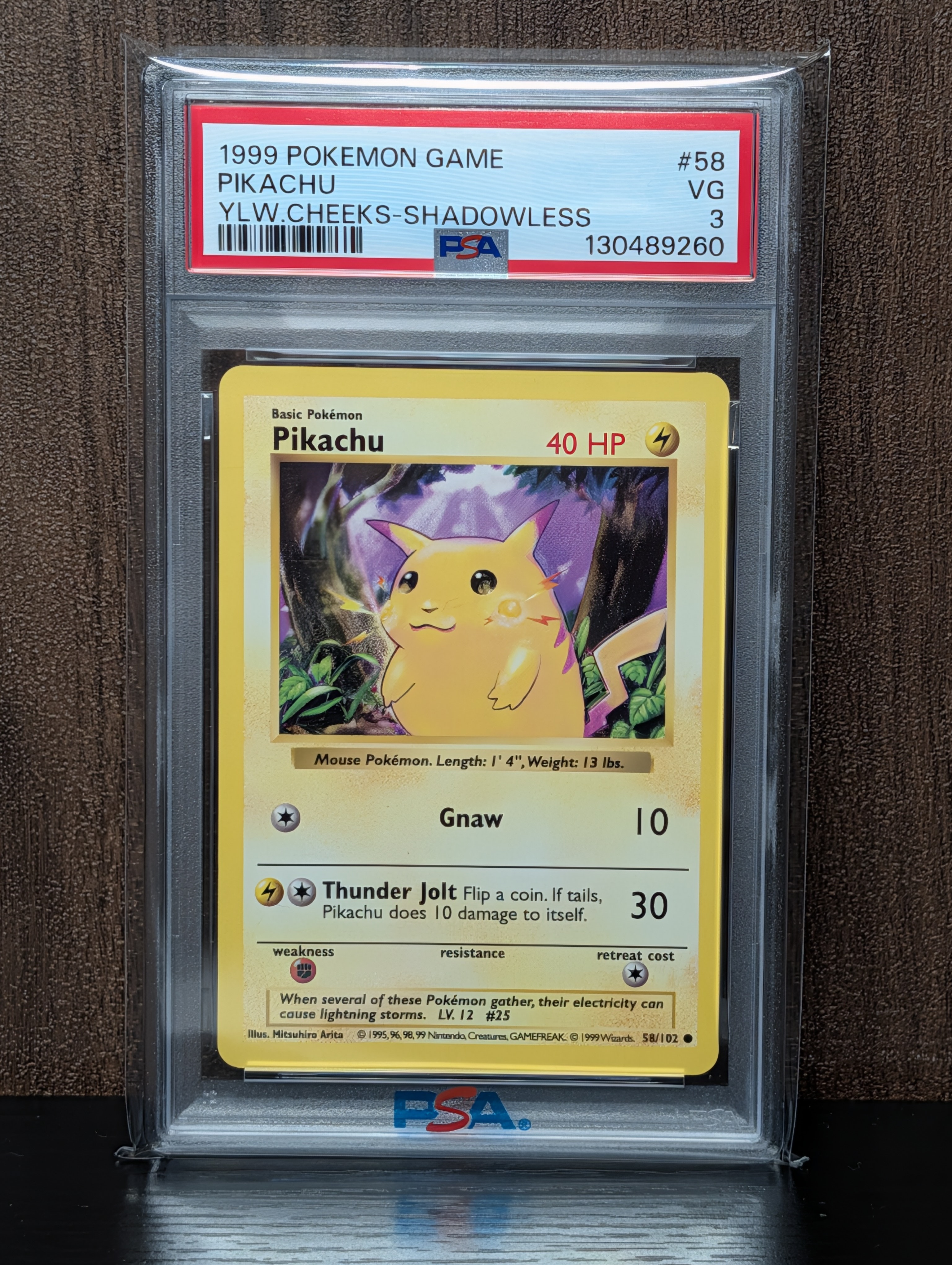 ピカチュウイエローチーク C [58/102]【英語版】(ベースセット 1st エディション)