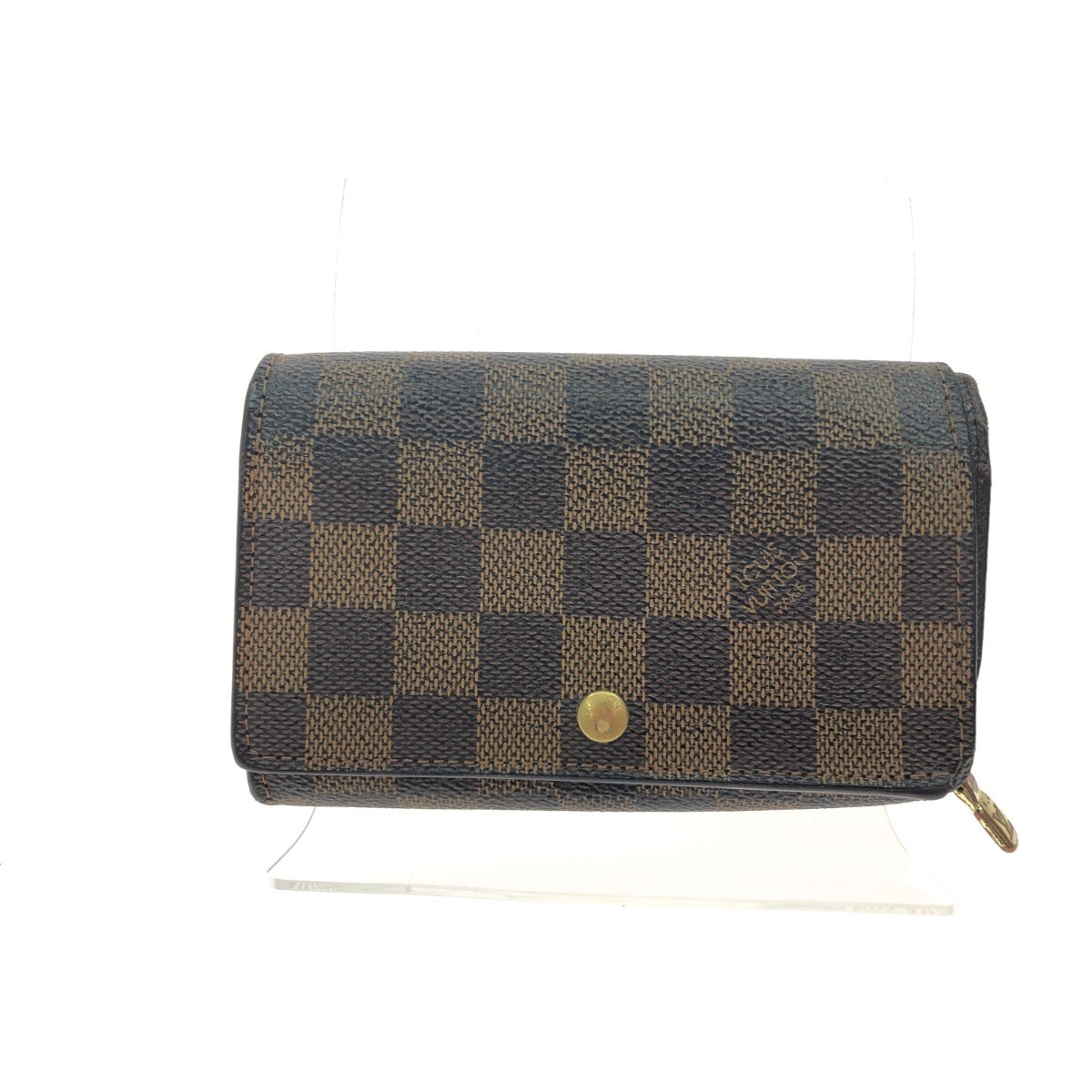 ▼▼LOUIS VUITTON ルイヴィトン レディース 二つ折り財布 ダミエ ポルト フォイユ トレゾール L字ファスナー N61730 ブラウン