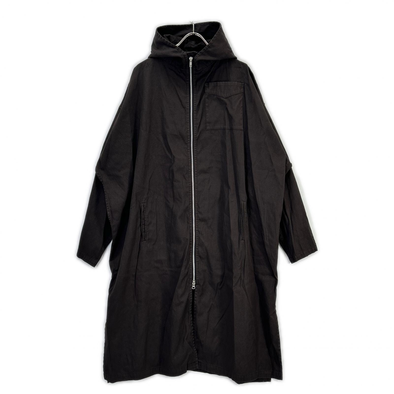 ワイズ YJ-D08-027 ブラウン コットン オーバーサイズコート 2