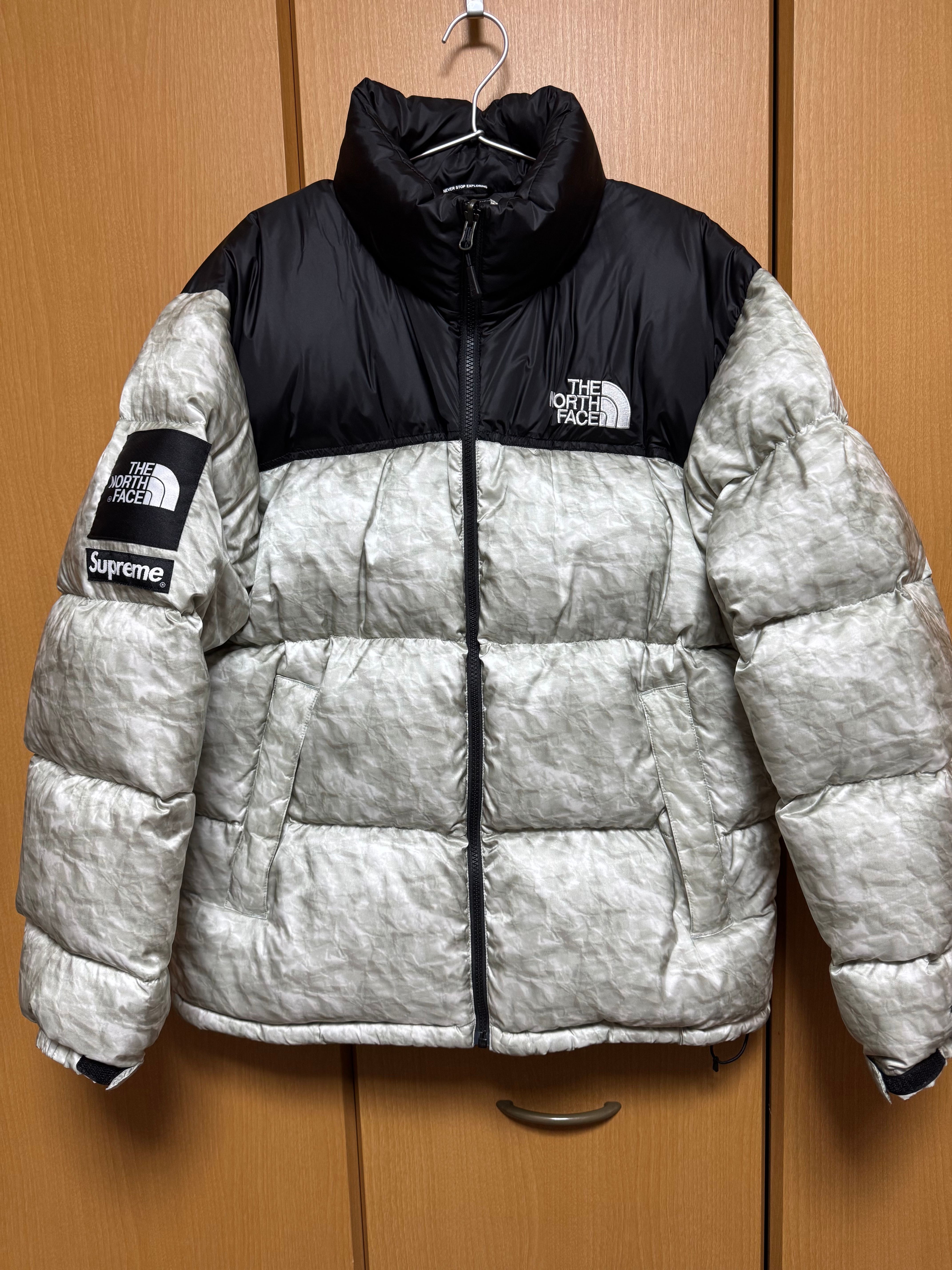Supreme x The North Face Nuptse Jacket "White Paper Print"