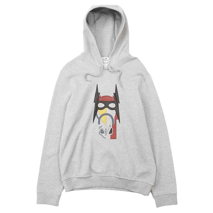 HERMES エルメス スウェット メンズ サイズ L ホース 馬 フリーススウェット パーカー フーディー プルオーバー ラムレザー 羊革 長袖 トップス グレー 灰色 イタリア製