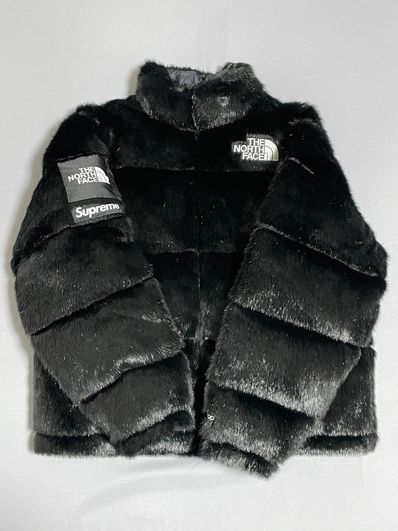 Supreme x The North Face Faux Fur Nuptse Jacket "Black"