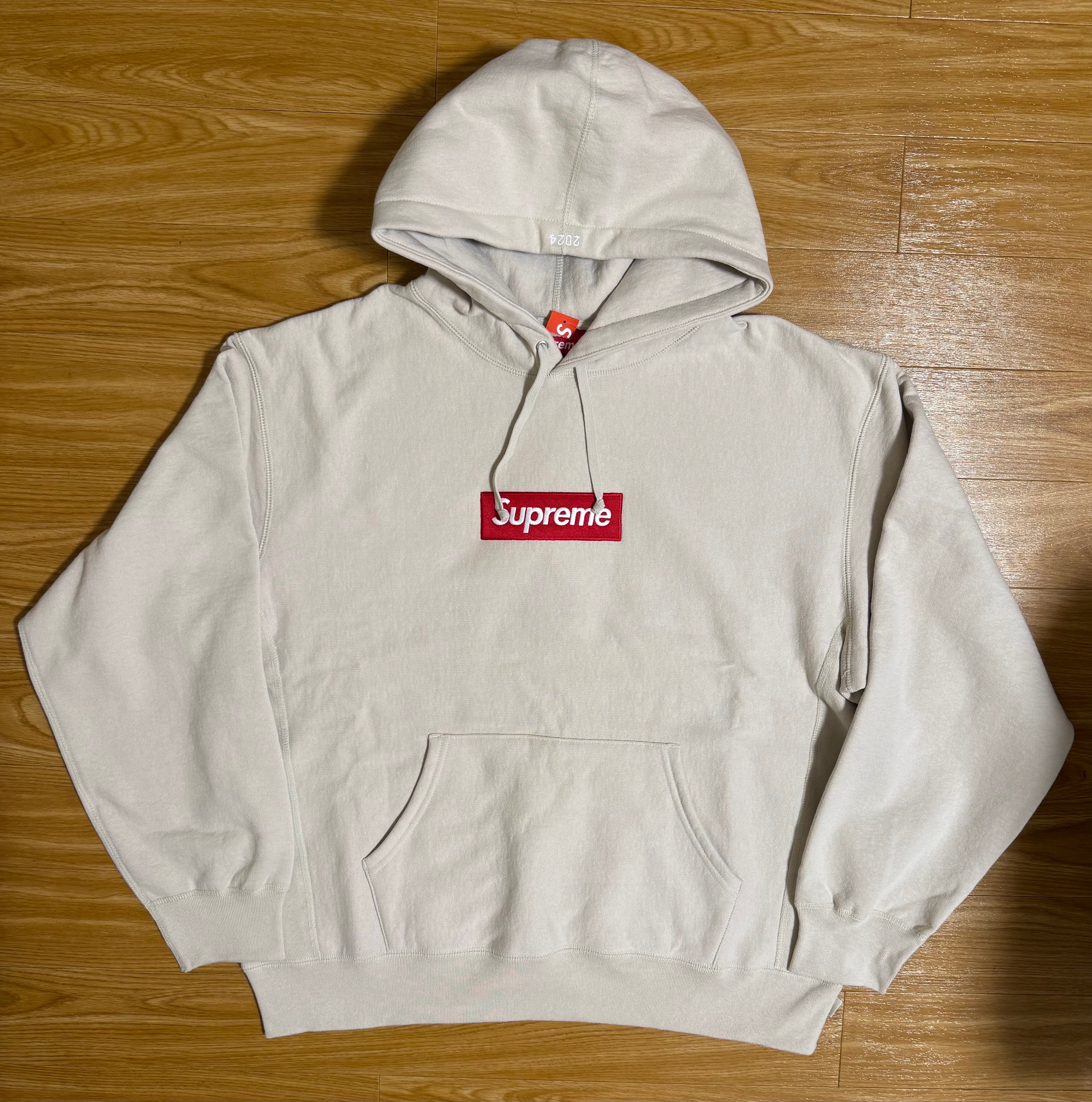 Supreme Box Logo Hooded Sweatshirt "Stone" (24FW)