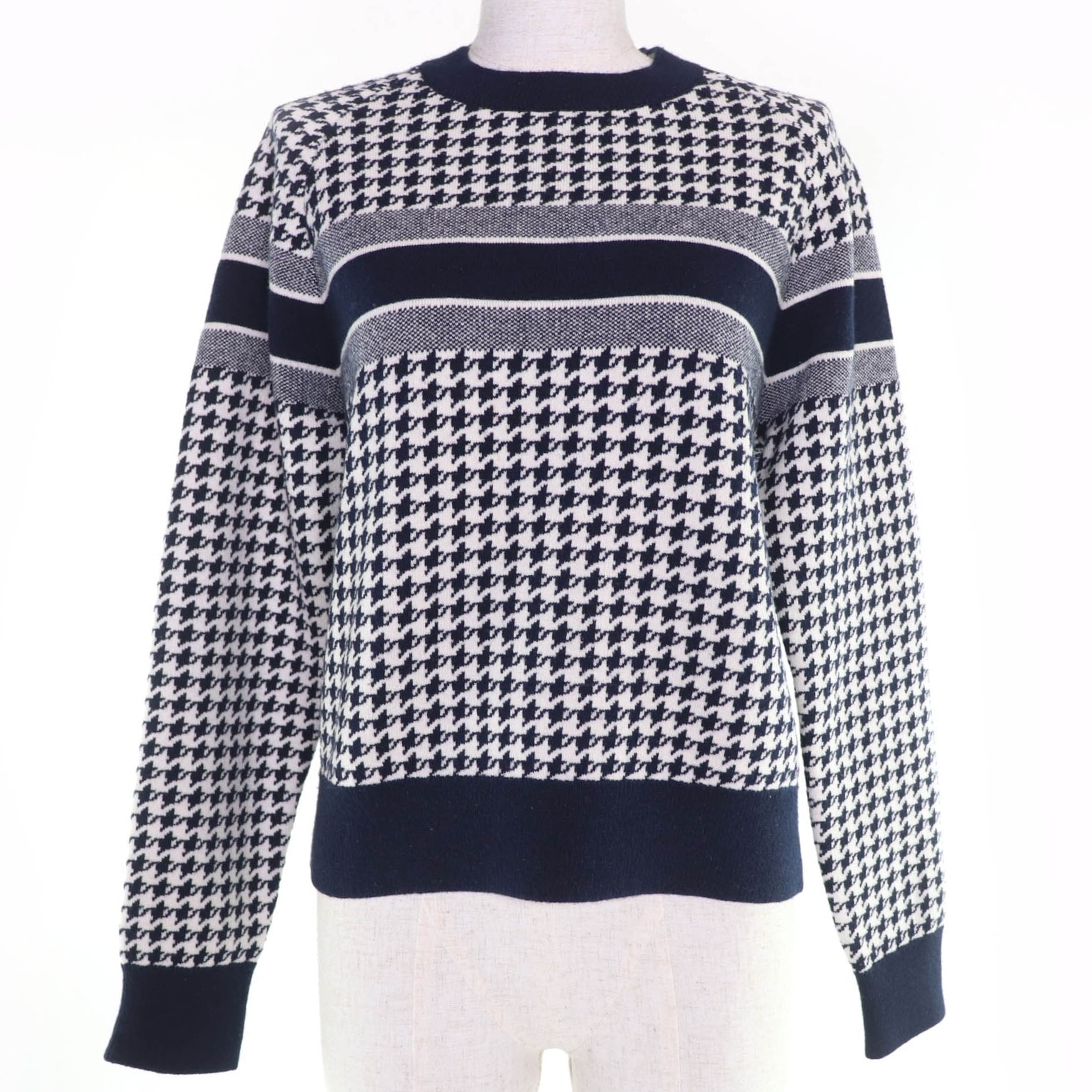 極美品 クリスチャンディオール ニット ネイビー 38 214S10AM045