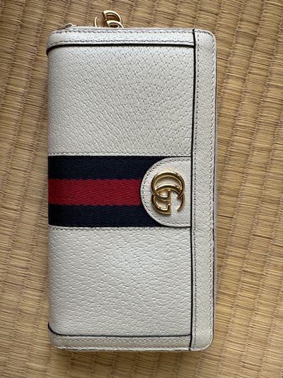 Gucci Ophidia Zip Round Wallet "Ivory"
