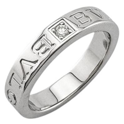 ブルガリ ブルガリブルガリ リング 指輪 11.5号 18金 K18ホワイトゴールド ダイヤモンド レディース BVLGARI 中古