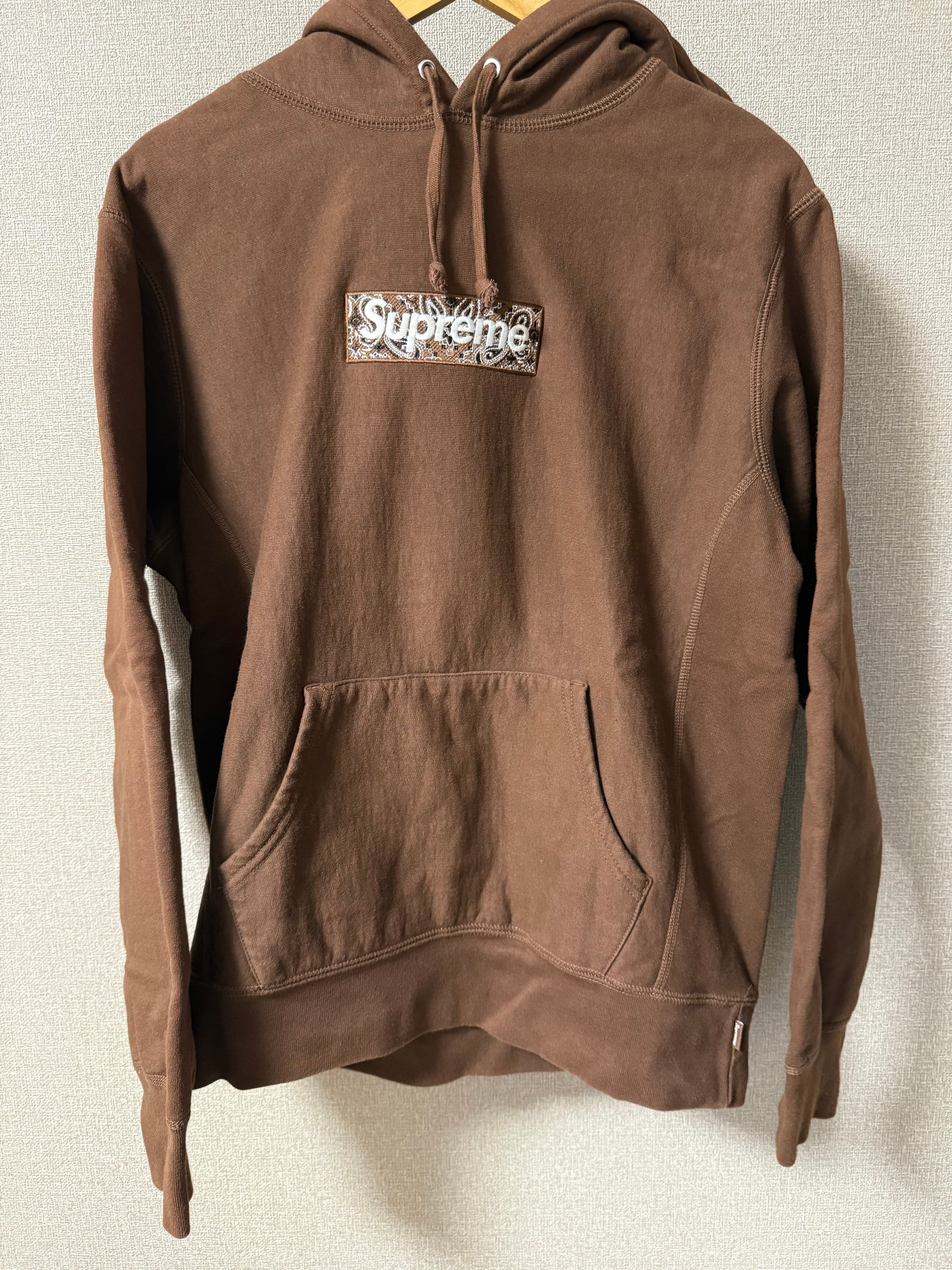 Supreme Bandana Box Logo Hooded Sweatshirt "Brown"
