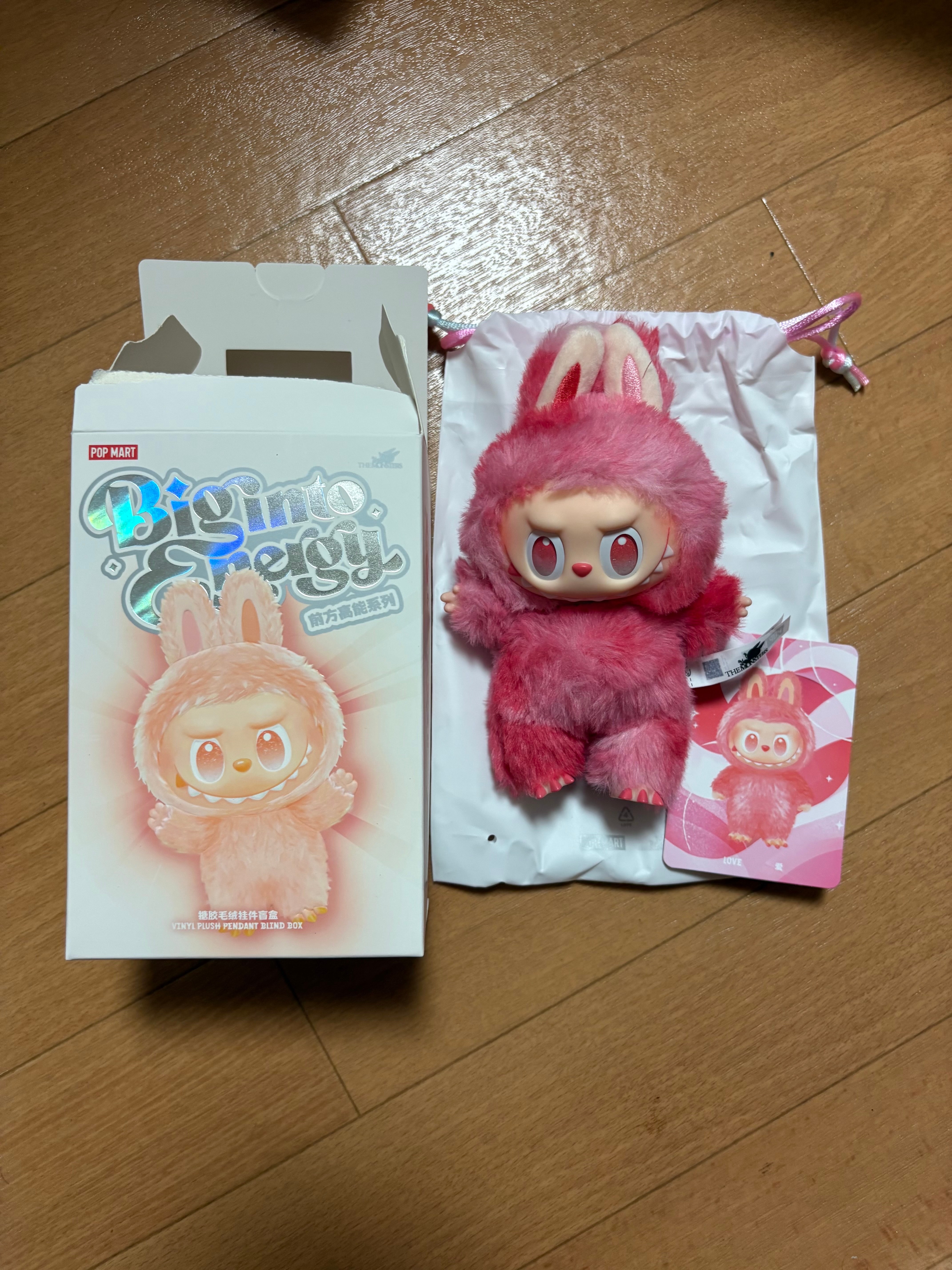 POP MART THE MONSTERS (LABUBU) Big into Energy Series Plush Pendant LOVE